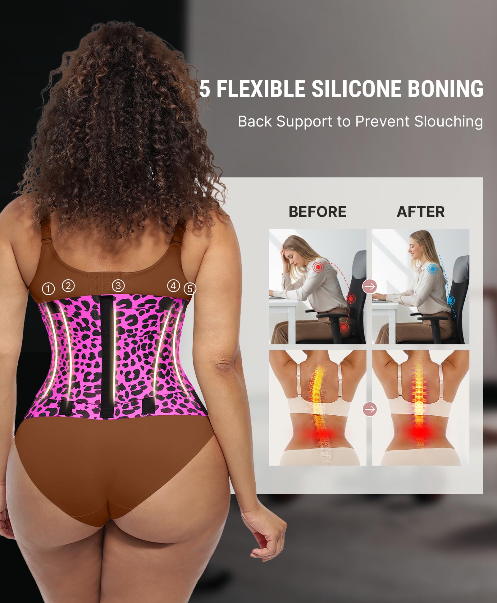 Waist Trainer Trimmer Belt – Tummy Control Ab Belt & Body Shaper for Women & Men