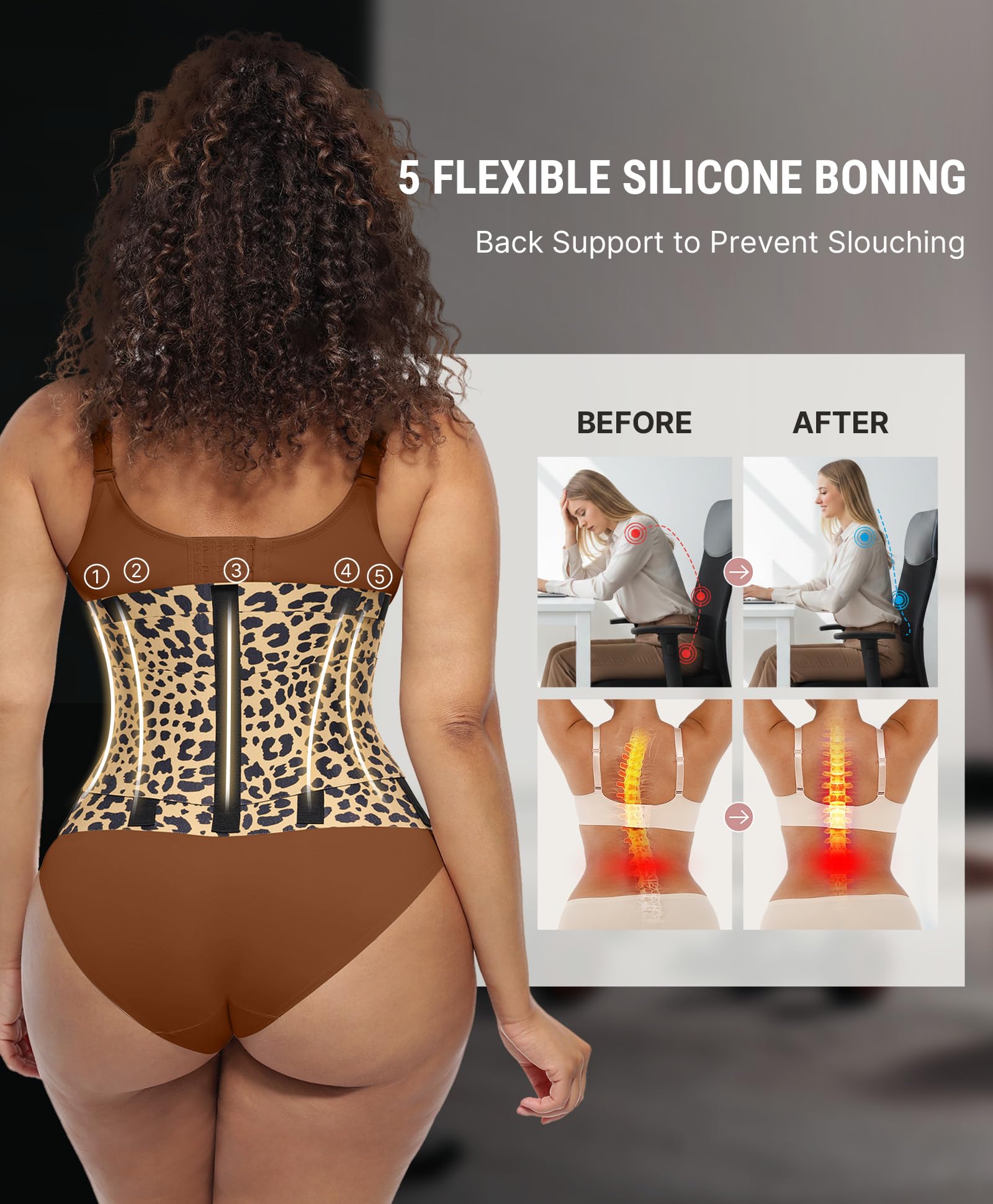 Waist Trainer Trimmer Belt – Tummy Control Ab Belt & Body Shaper for Women & Men