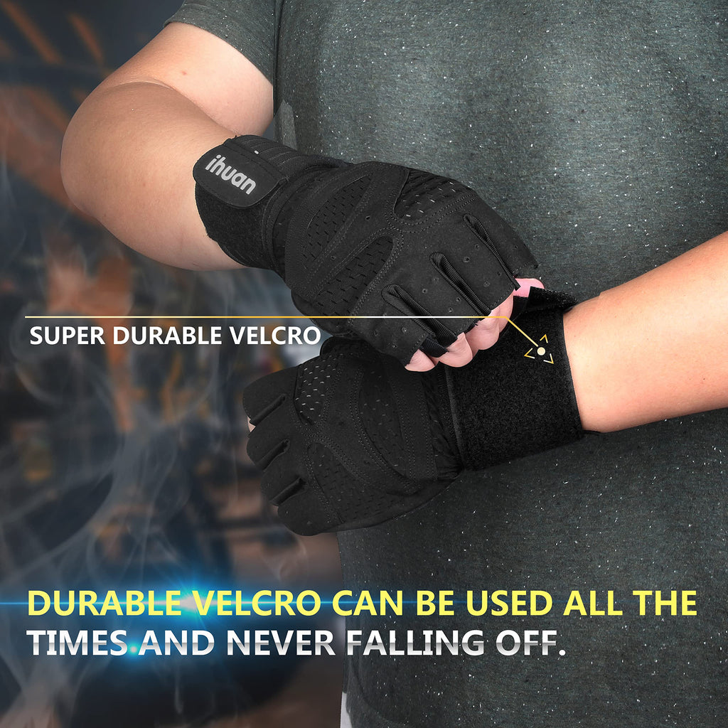 Weight Lifting Gloves with Wrist Wrap Support – Gym Gloves for Men & Women