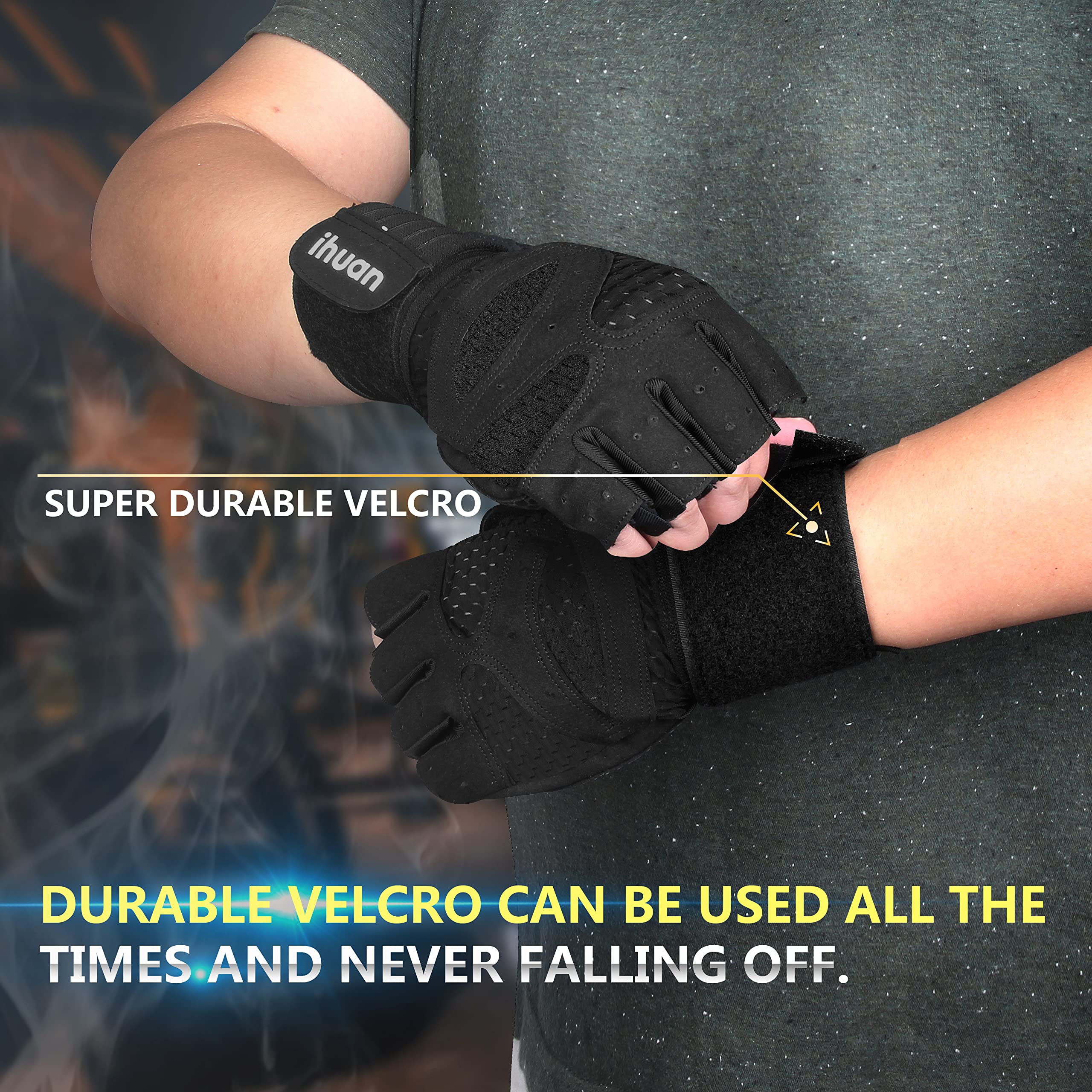 Weight Lifting Gloves with Wrist Wrap Support – Gym Gloves for Men & Women