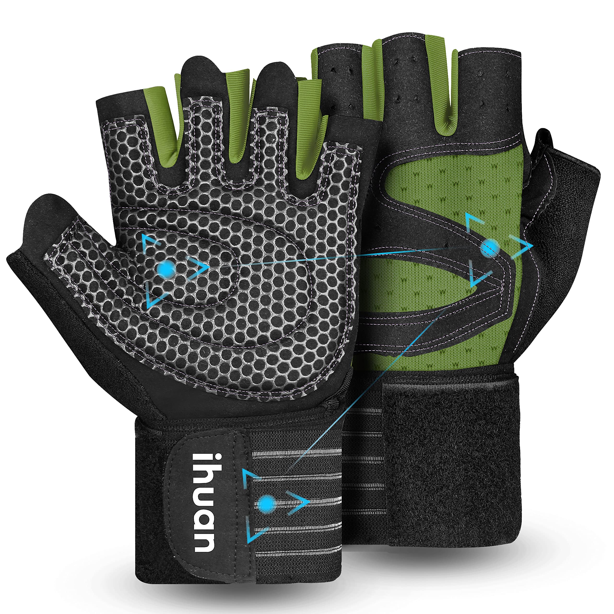 Weight Lifting Gloves with Wrist Wrap Support – Gym Gloves for Men & Women