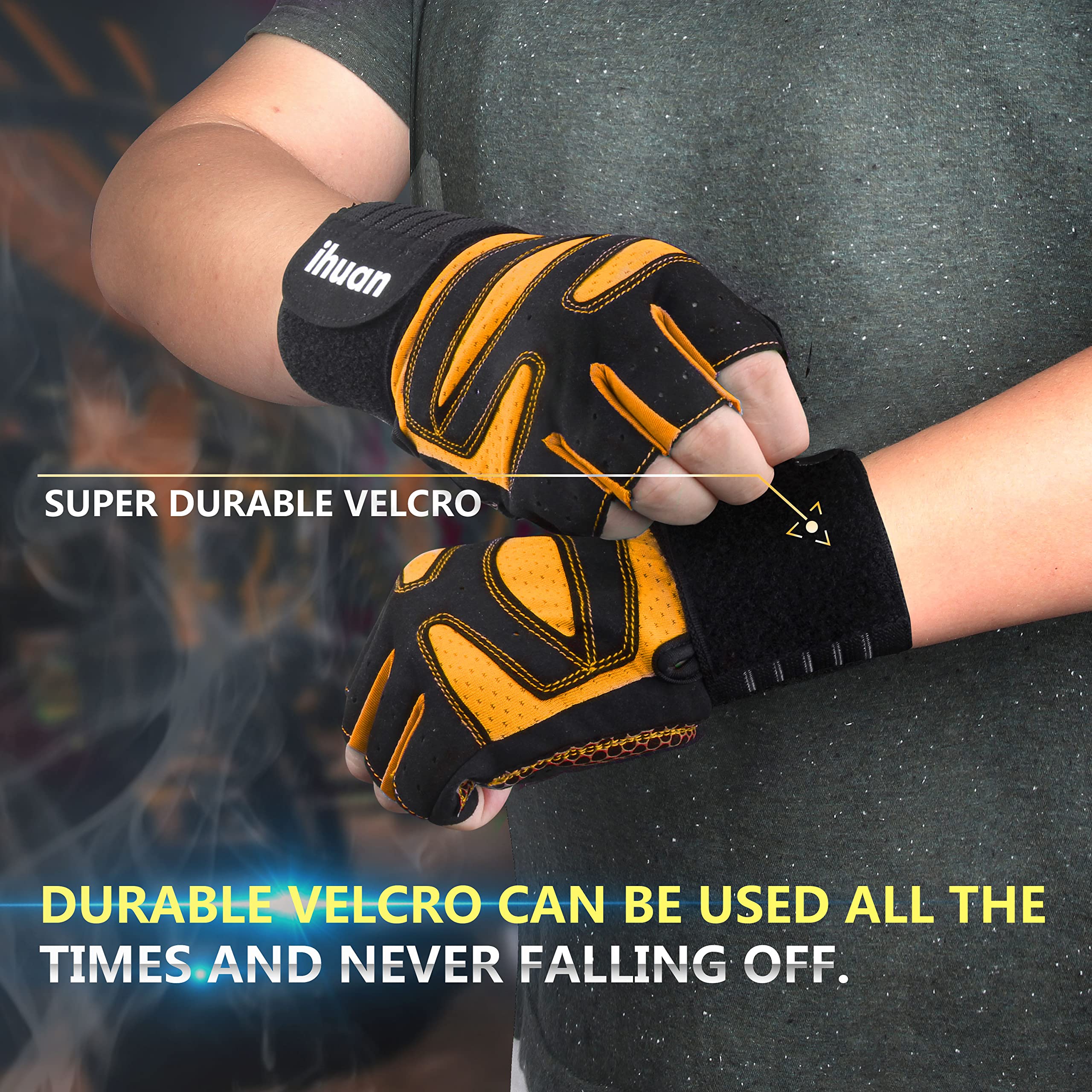Weight Lifting Gloves with Wrist Wrap Support – Gym Gloves for Men & Women