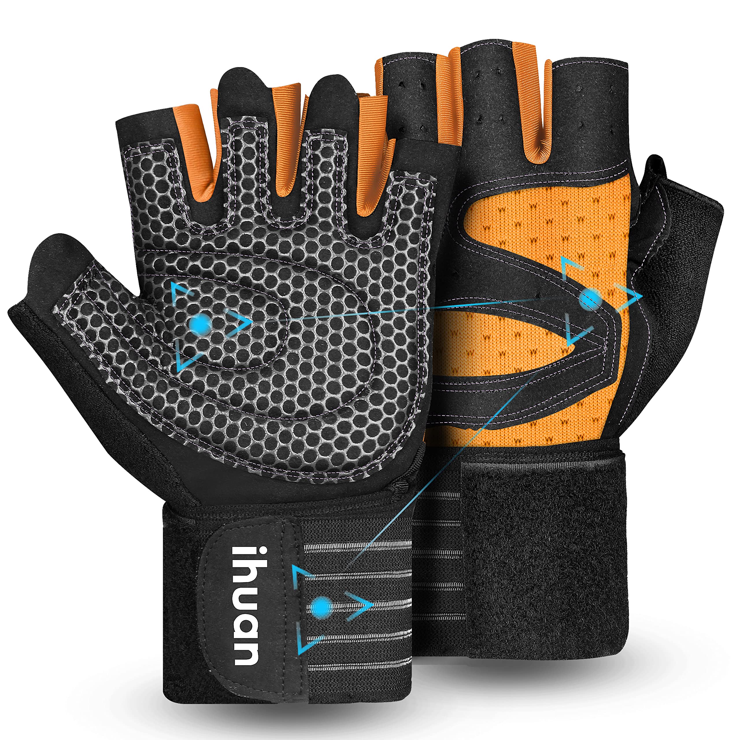 Weight Lifting Gloves with Wrist Wrap Support – Gym Gloves for Men & Women