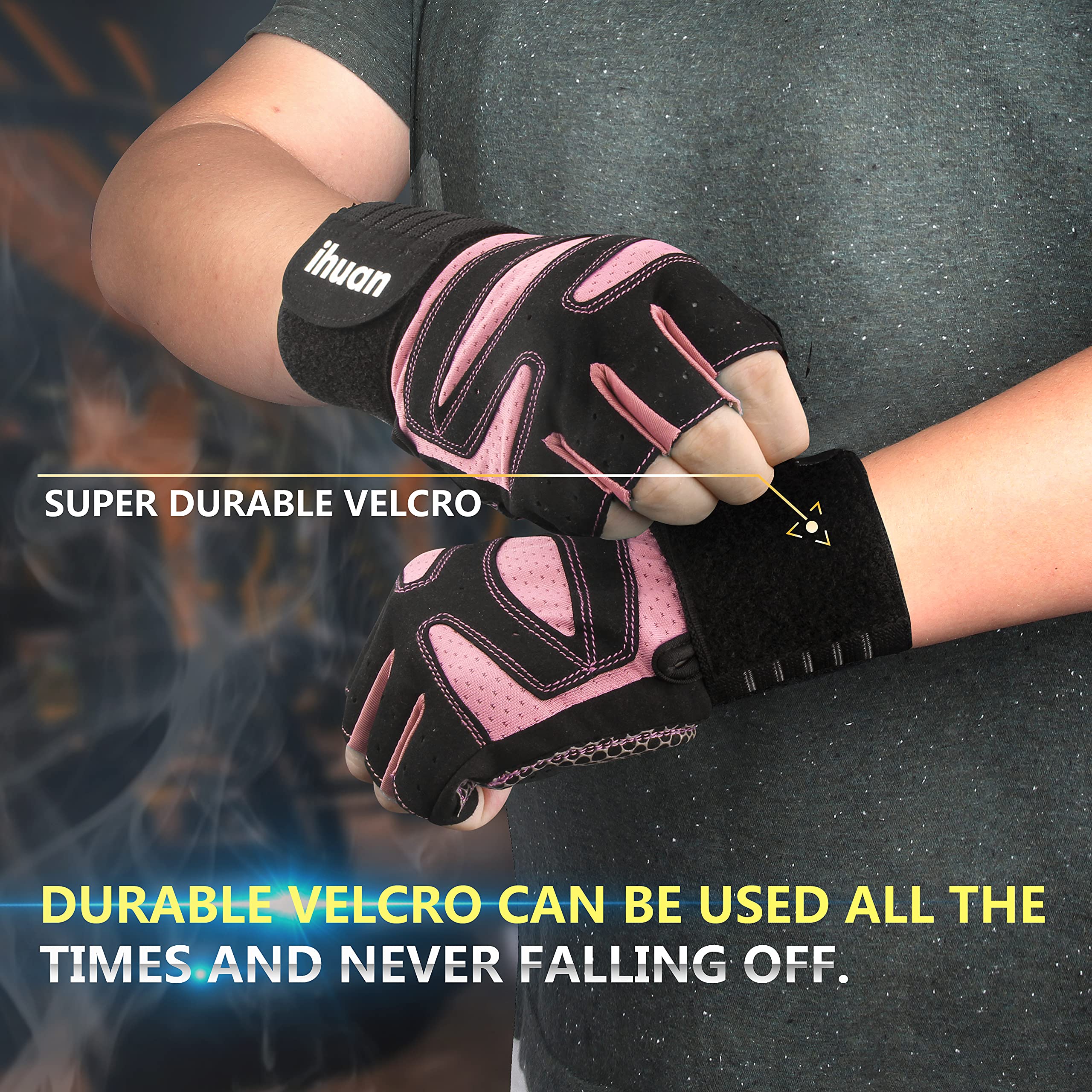 Weight Lifting Gloves with Wrist Wrap Support – Gym Gloves for Men & Women