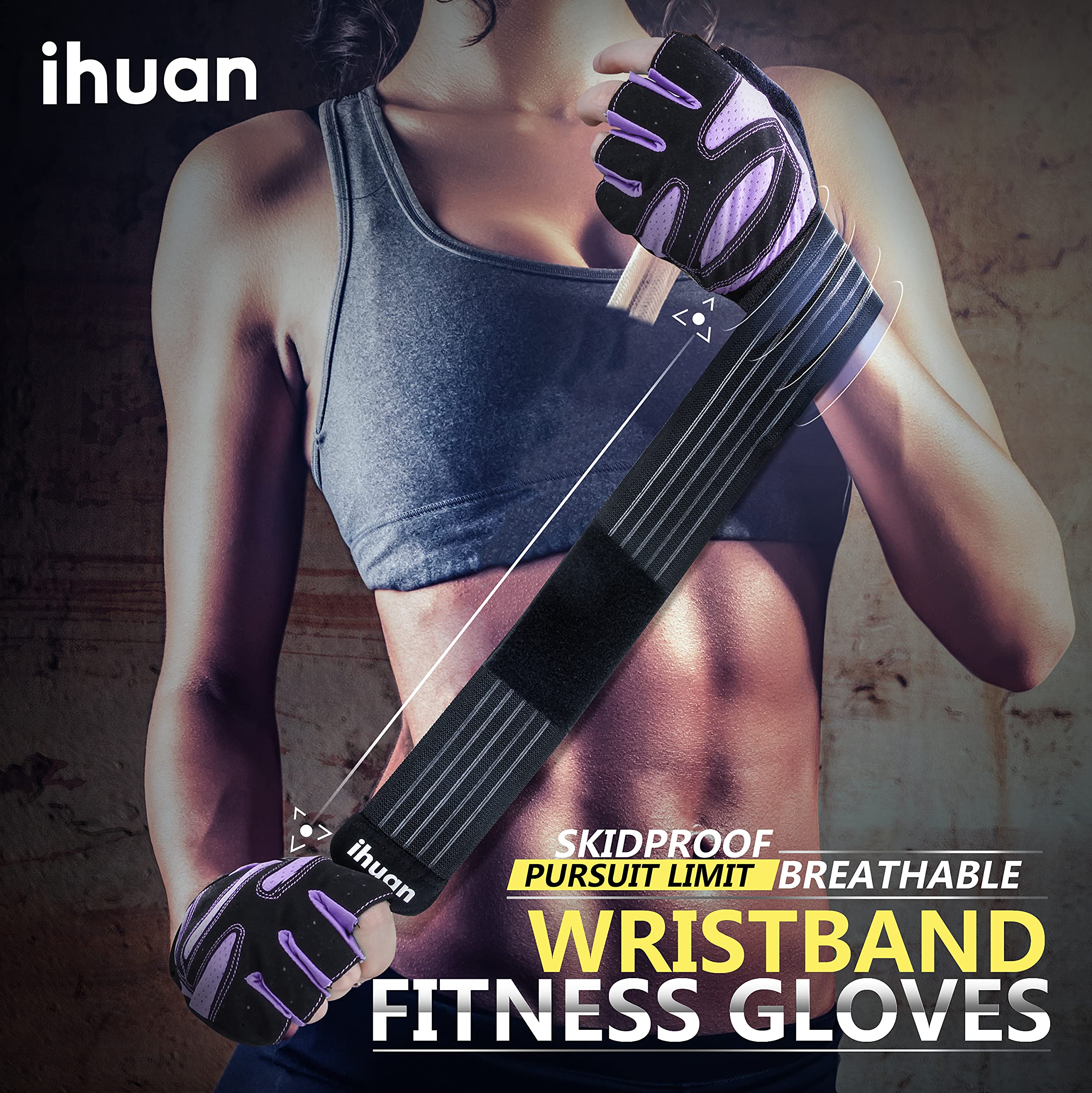 Weight Lifting Gloves with Wrist Wrap Support – Gym Gloves for Men & Women
