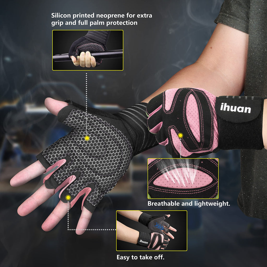 Weight Lifting Gloves with Wrist Wrap Support – Gym Gloves for Men & Women
