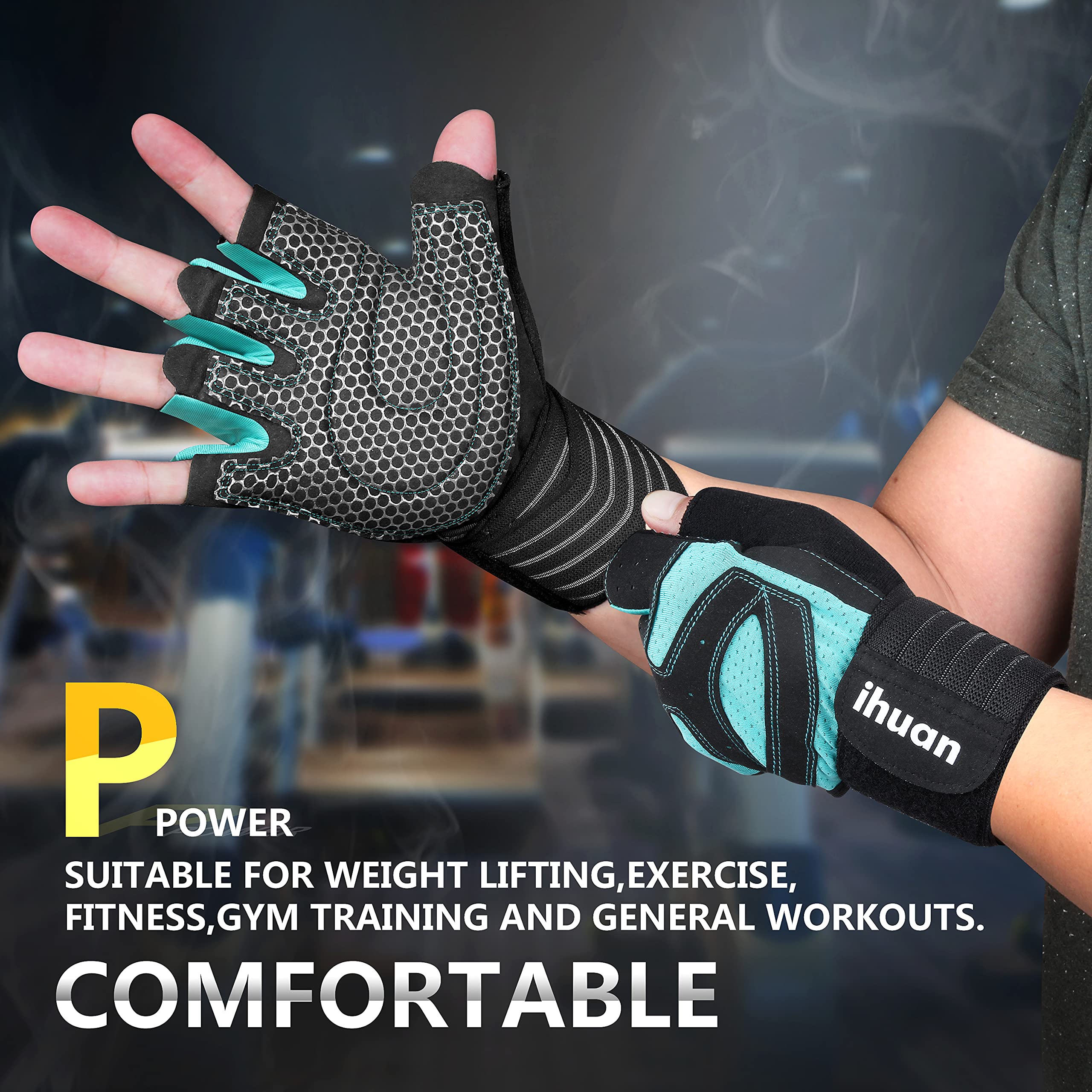Weight Lifting Gloves with Wrist Wrap Support – Gym Gloves for Men & Women