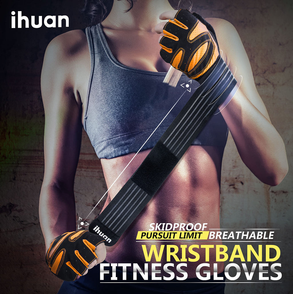 Weight Lifting Gloves with Wrist Wrap Support – Gym Gloves for Men & Women