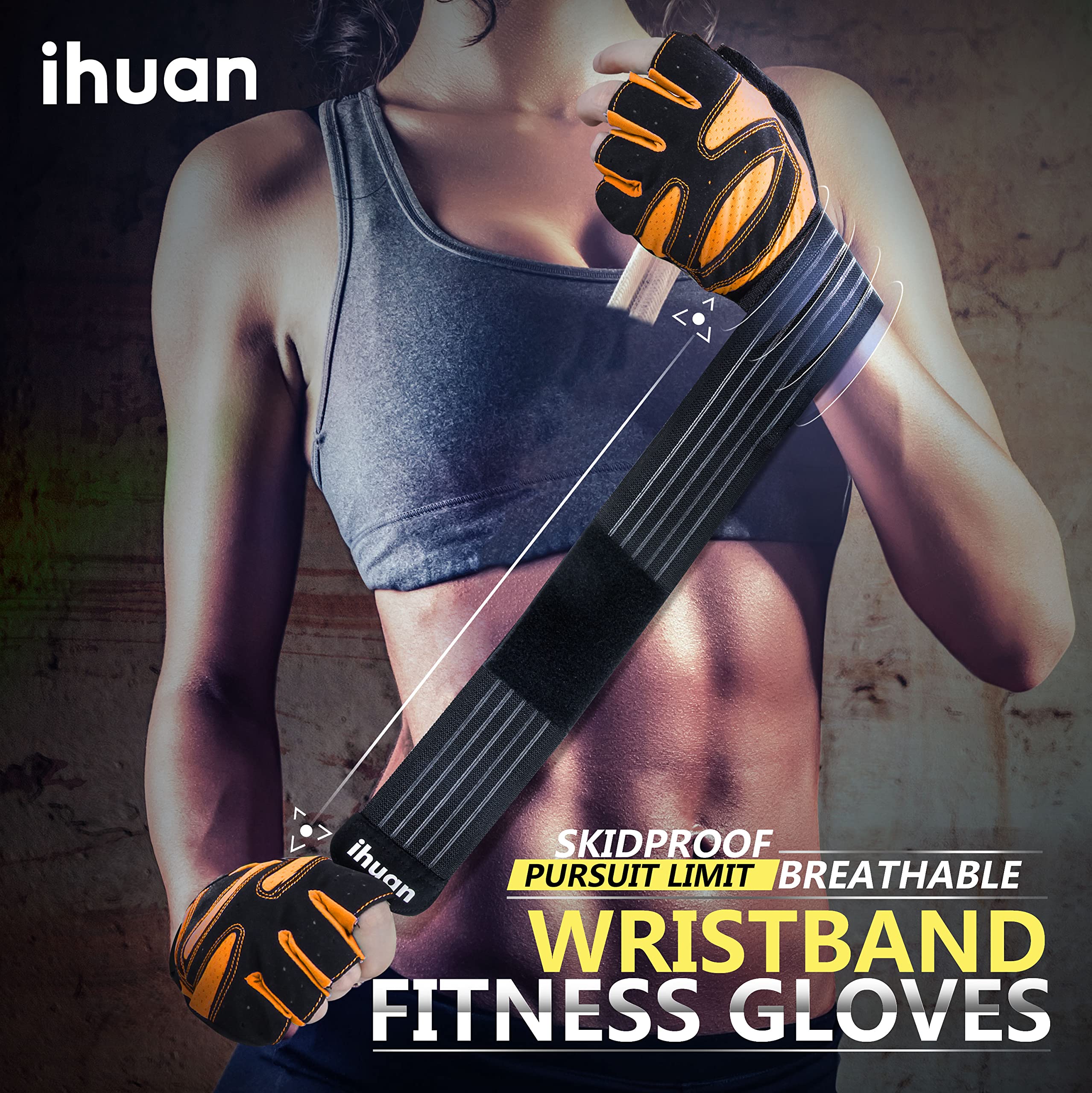 Weight Lifting Gloves with Wrist Wrap Support – Gym Gloves for Men & Women