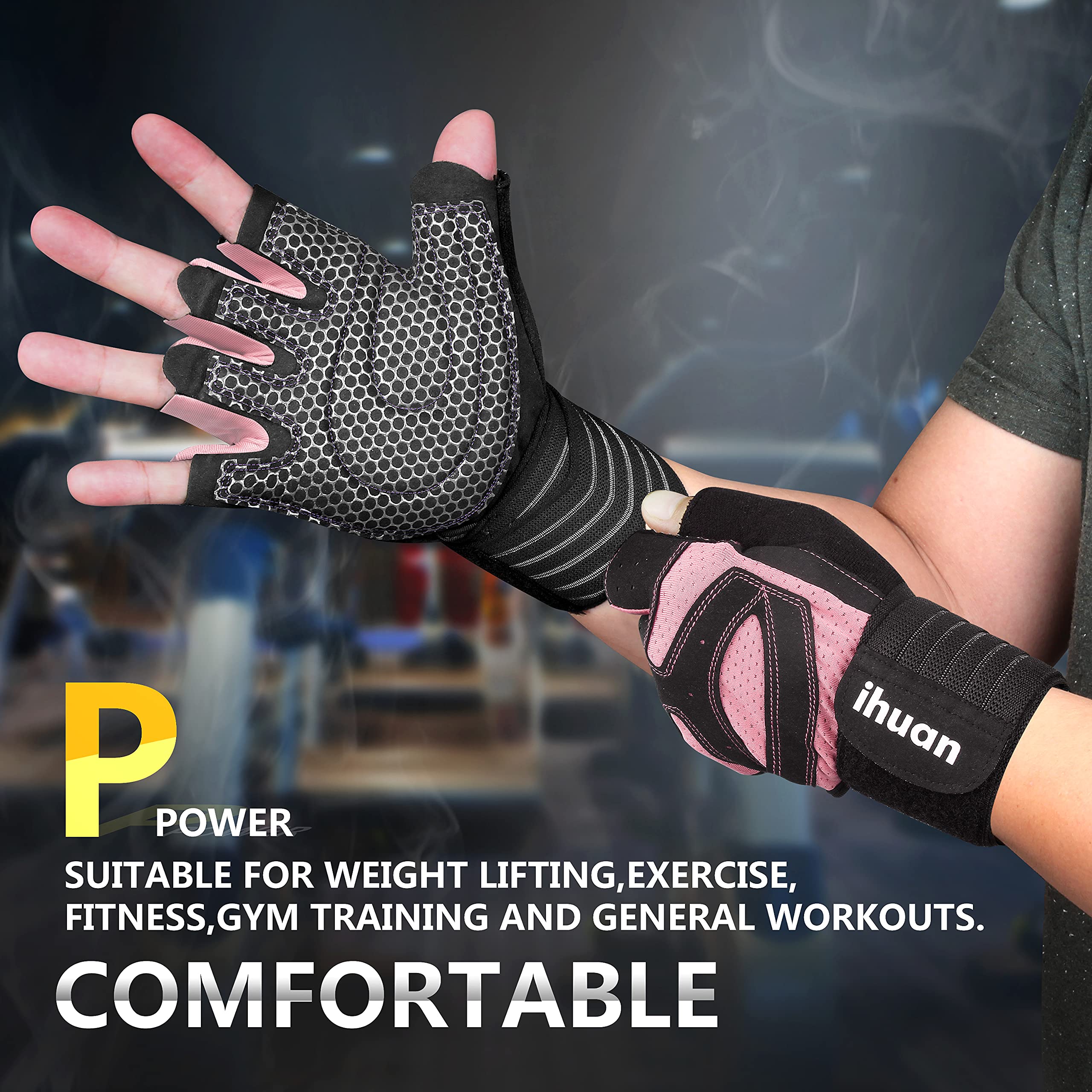 Weight Lifting Gloves with Wrist Wrap Support – Gym Gloves for Men & Women