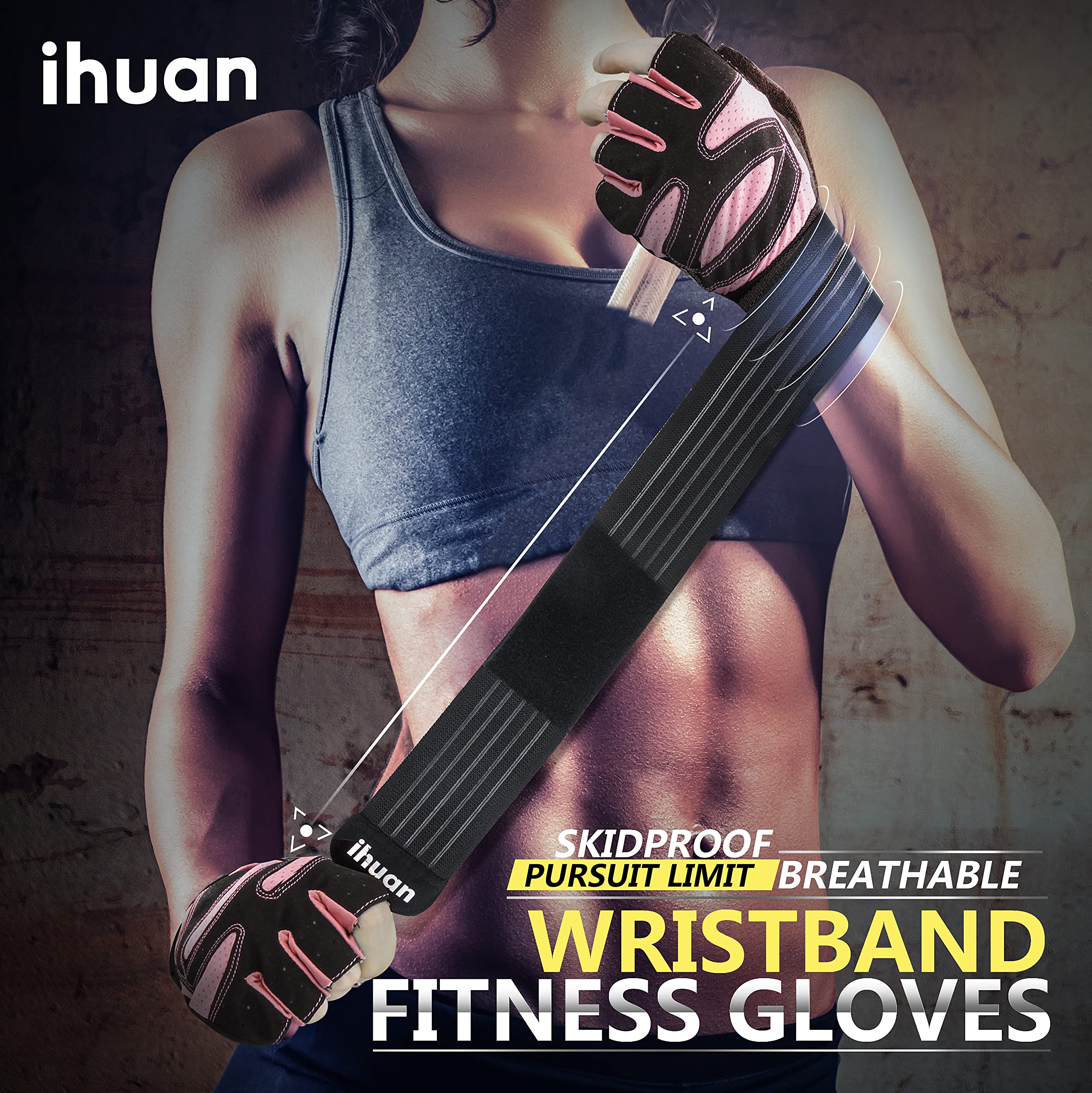 Weight Lifting Gloves with Wrist Wrap Support – Gym Gloves for Men & Women