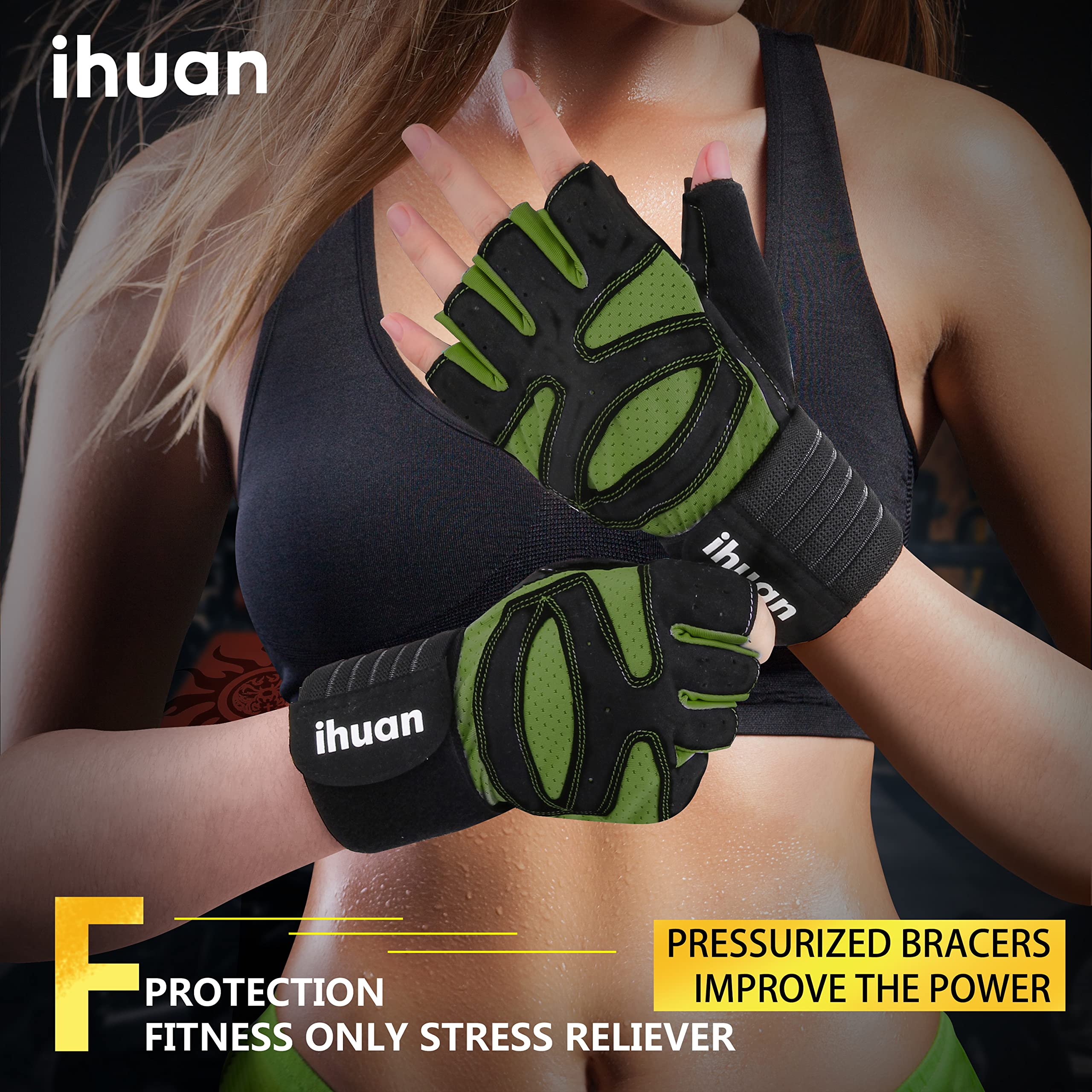 Weight Lifting Gloves with Wrist Wrap Support – Gym Gloves for Men & Women