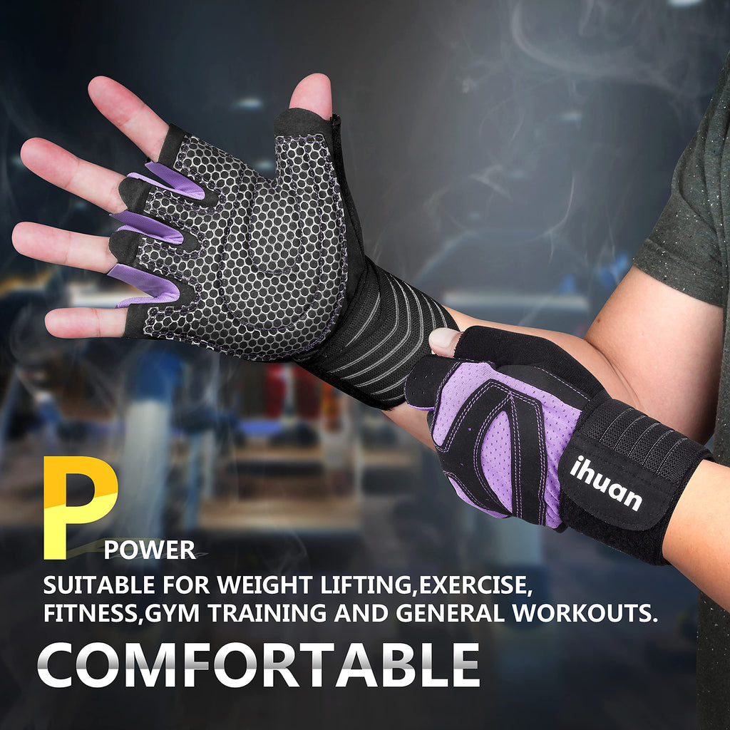 Weight Lifting Gloves with Wrist Wrap Support – Gym Gloves for Men & Women